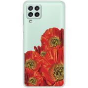 Прозрачный чехол BoxFace Samsung Galaxy M22 (M225)  Red Poppies