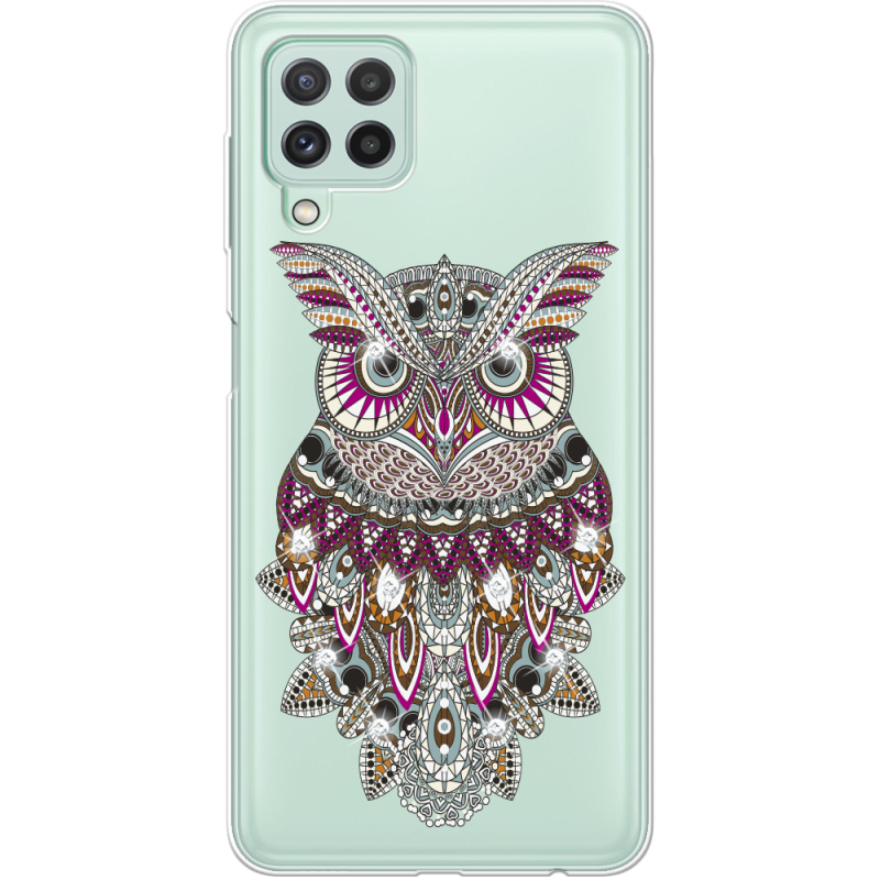 Чехол со стразами Samsung Galaxy M22 (M225)  Owl