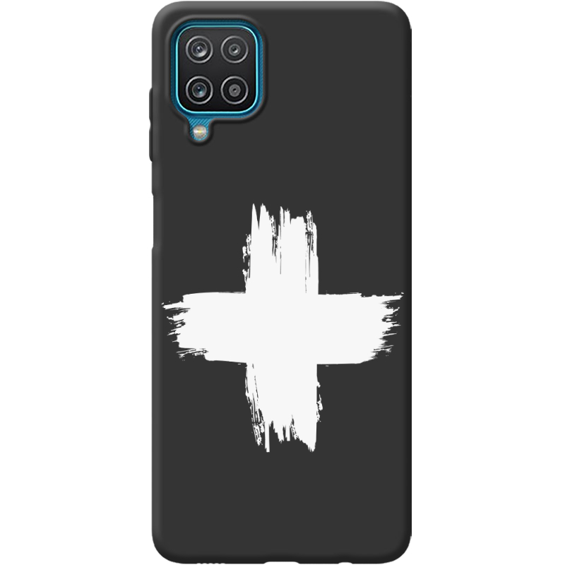 Черный чехол BoxFace Samsung Galaxy M22 (M225) Білий хрест ЗСУ