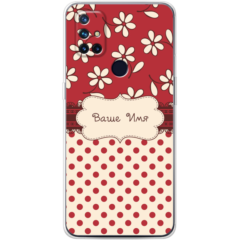 Чехол BoxFace OnePlus Nord N10 Именной Polka Dots