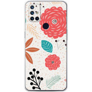 Чехол BoxFace OnePlus Nord N10 Line Flowers