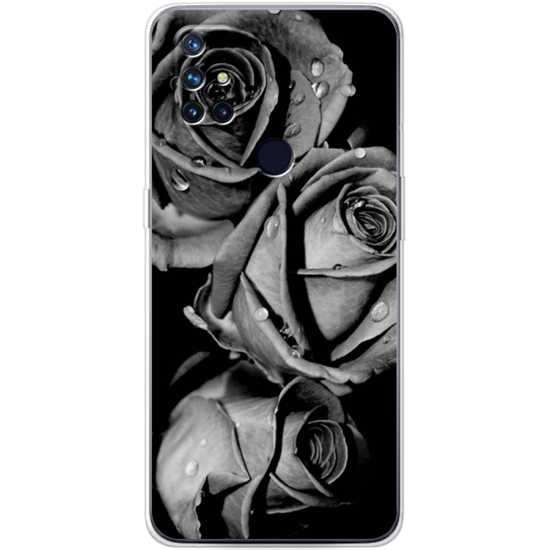 Чехол BoxFace OnePlus Nord N10 Black and White Roses