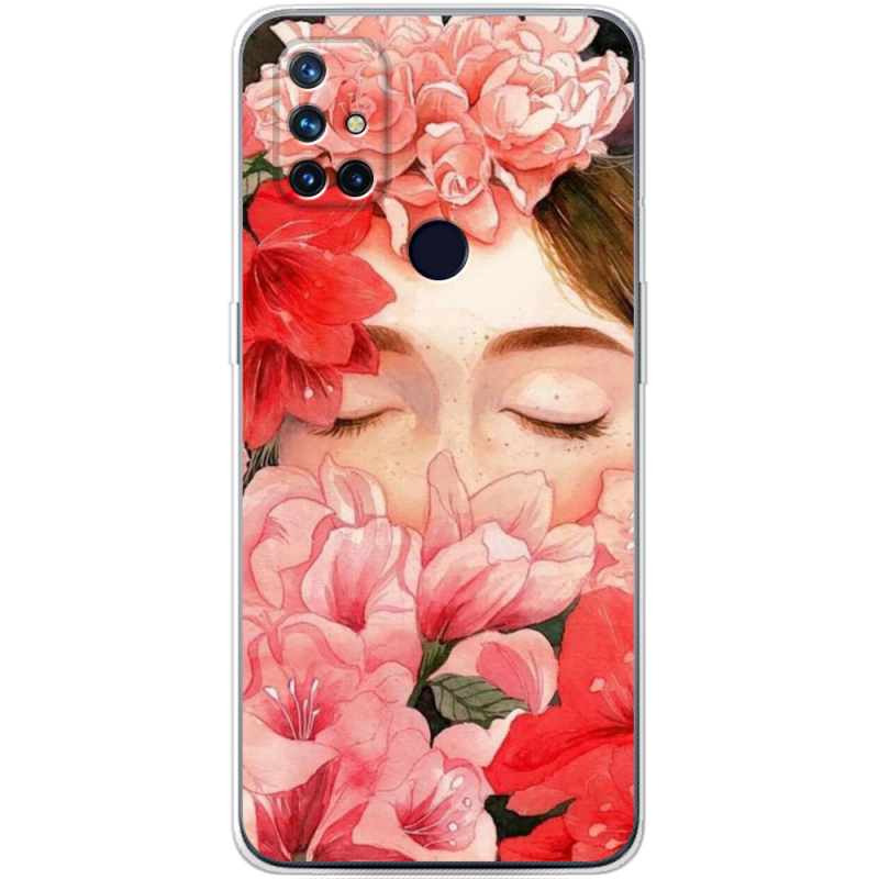 Чехол BoxFace OnePlus Nord N10 Girl in Flowers