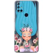 Прозрачный чехол BoxFace OnePlus Nord N10 Blue Hair