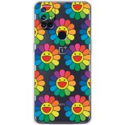 Прозрачный чехол BoxFace OnePlus Nord N10 Hippie Flowers