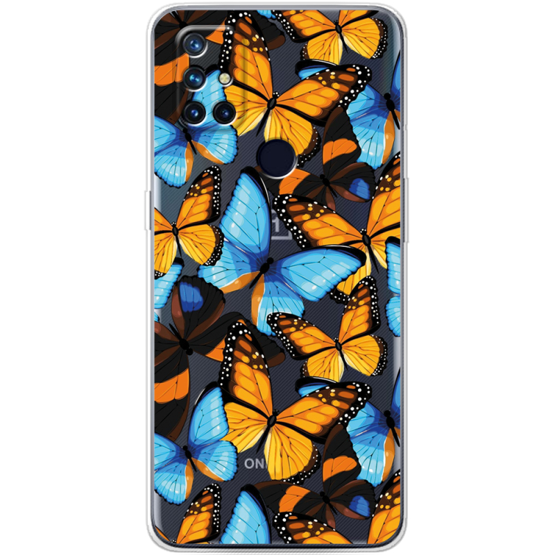 Прозрачный чехол BoxFace OnePlus Nord N10 Butterfly Morpho