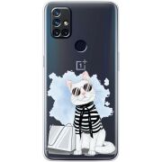 Прозрачный чехол BoxFace OnePlus Nord N10 Cat Style