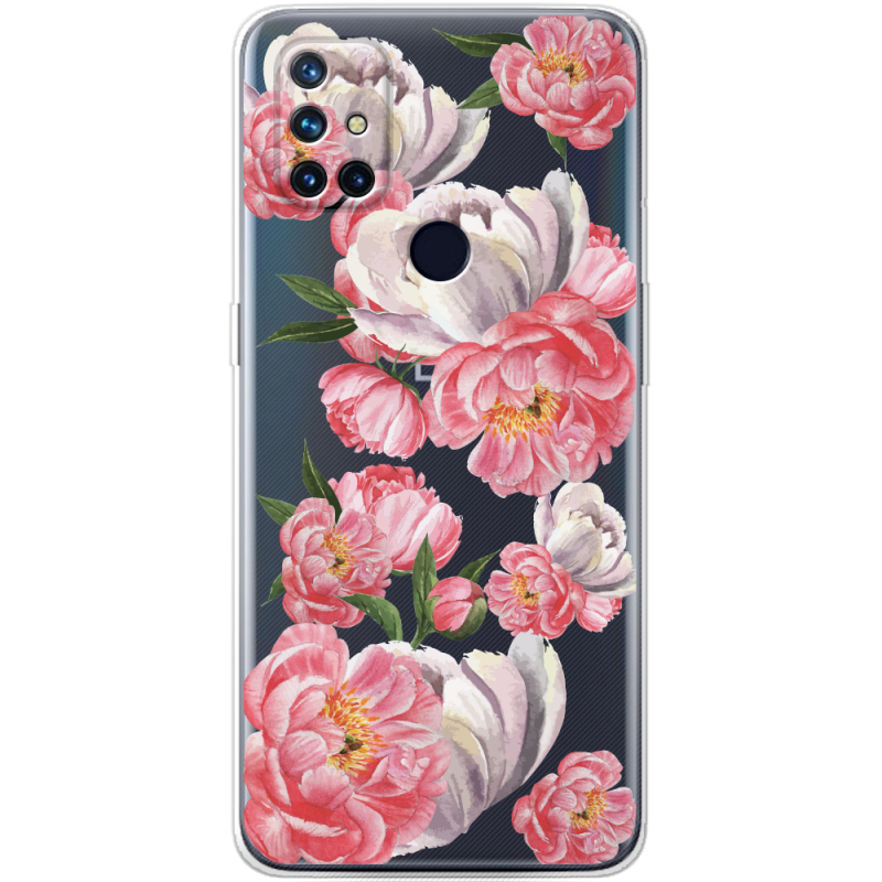 Прозрачный чехол BoxFace OnePlus Nord N10 Peony Watercolor Style