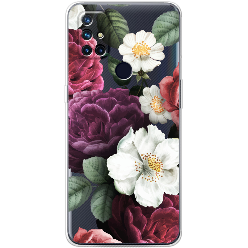 Прозрачный чехол BoxFace OnePlus Nord N10 Floral Dark Dreams