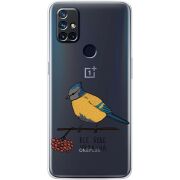 Прозрачный чехол BoxFace OnePlus Nord N10 Синиця і калина