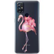 Прозрачный чехол BoxFace OnePlus Nord N10 Floral Flamingo