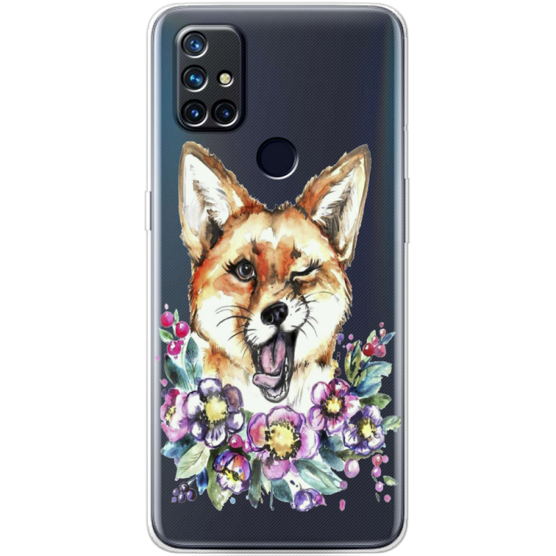 Прозрачный чехол BoxFace OnePlus Nord N10 Winking Fox