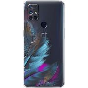 Прозрачный чехол BoxFace OnePlus Nord N10 Feathers