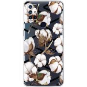 Прозрачный чехол BoxFace OnePlus Nord N10 Cotton flowers