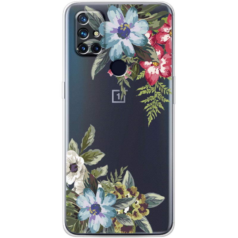 Прозрачный чехол BoxFace OnePlus Nord N10 Floral