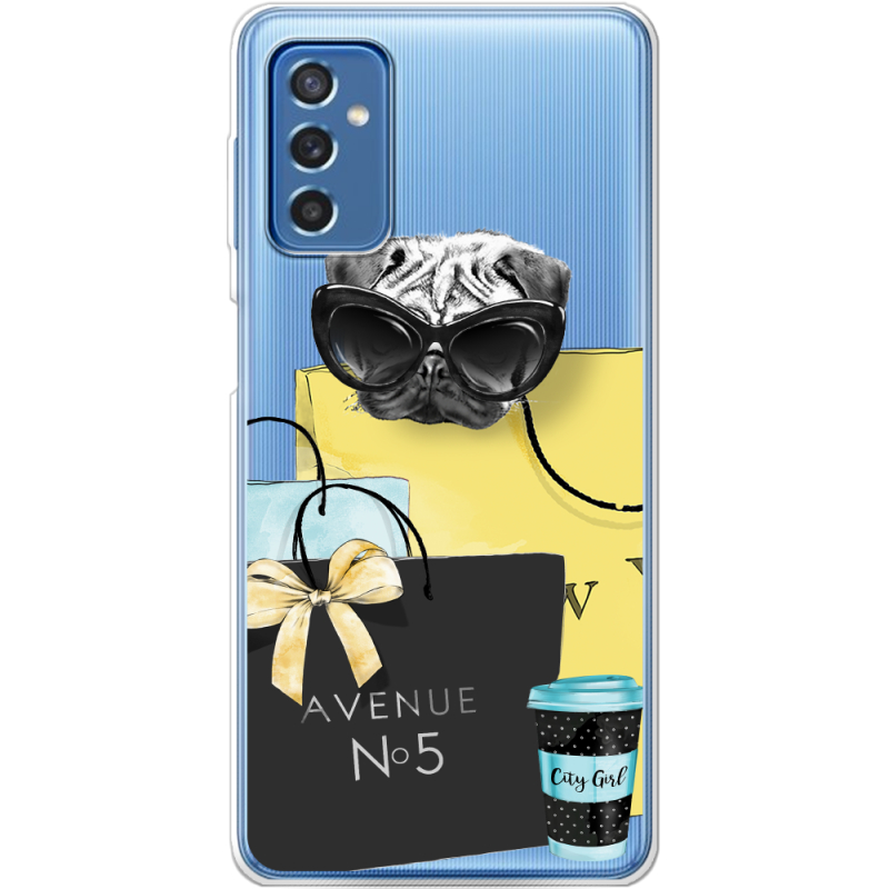 Прозрачный чехол BoxFace Samsung Galaxy M52 (M526) Fashion Pug