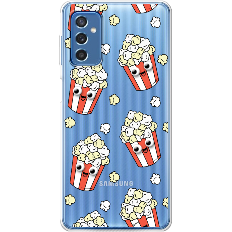 Прозрачный чехол BoxFace Samsung Galaxy M52 (M526) с 3D-глазками Popcorn