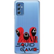 Прозрачный чехол BoxFace Samsung Galaxy M52 (M526) siquid game люди в красном