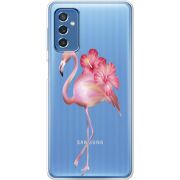 Прозрачный чехол BoxFace Samsung Galaxy M52 (M526) Floral Flamingo