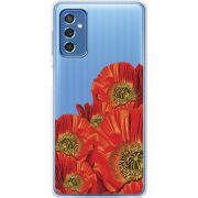 Прозрачный чехол BoxFace Samsung Galaxy M52 (M526) Red Poppies