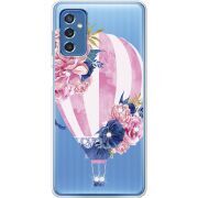 Чехол со стразами Samsung Galaxy M52 (M526)  Pink Air Baloon