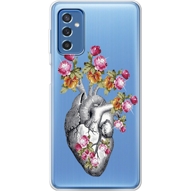 Чехол со стразами Samsung Galaxy M52 (M526)  Heart