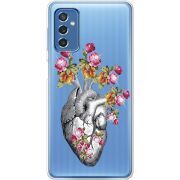 Чехол со стразами Samsung Galaxy M52 (M526)  Heart