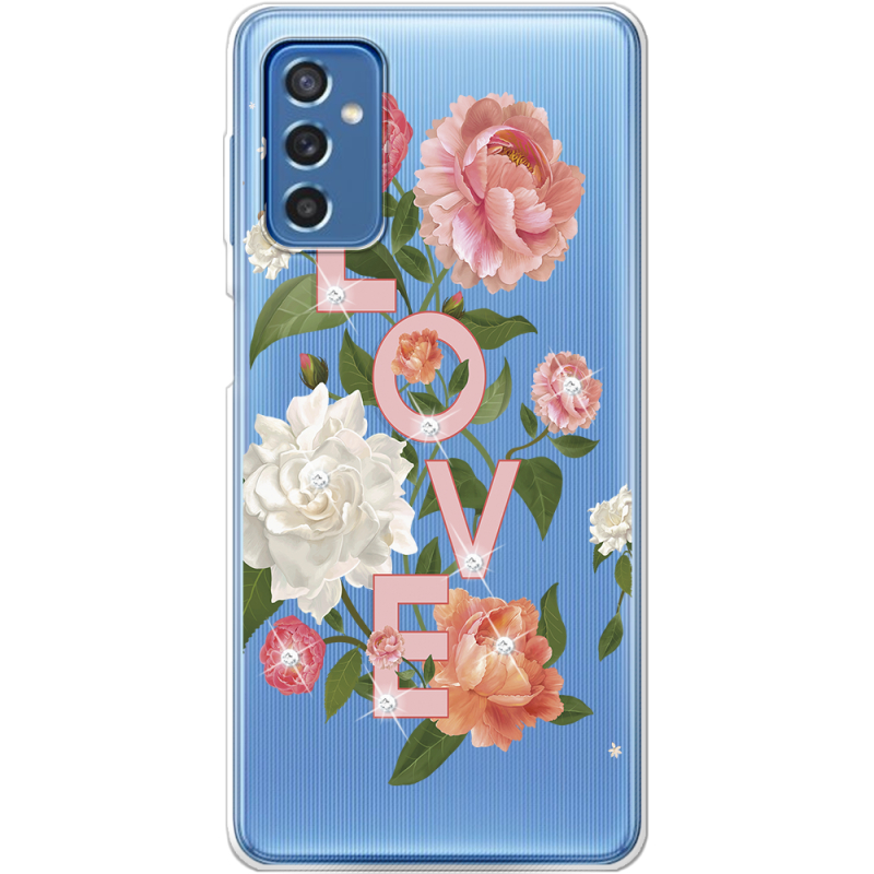 Чехол со стразами Samsung Galaxy M52 (M526)  Love