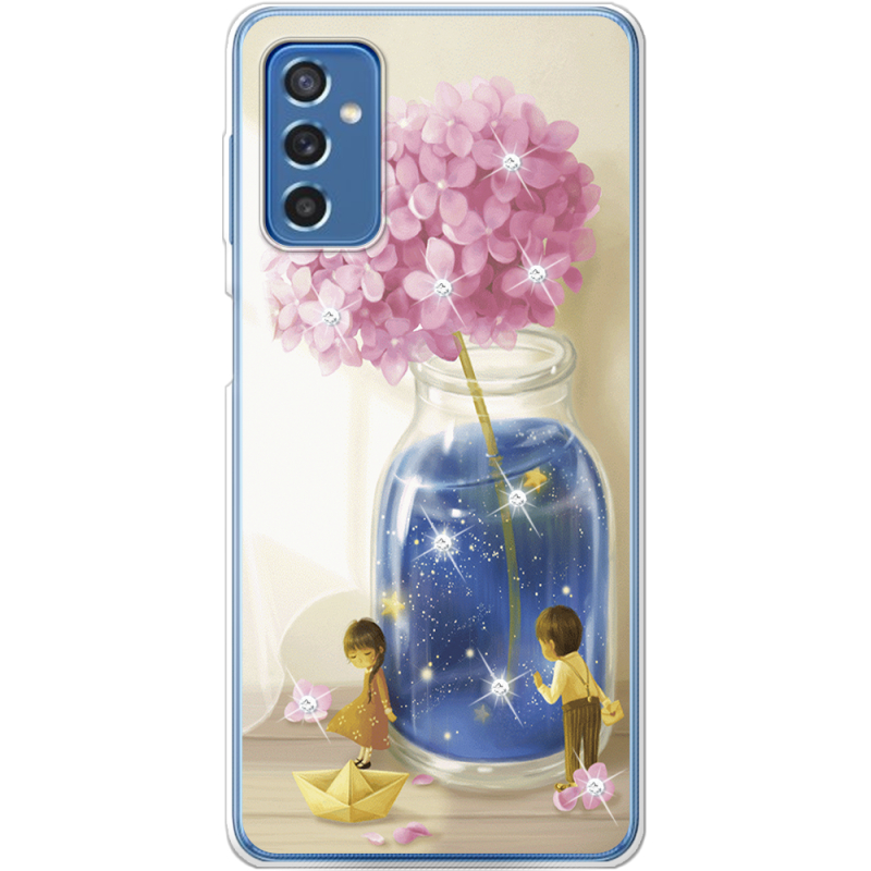 Чехол со стразами Samsung Galaxy M52 (M526)  Little Boy and Girl