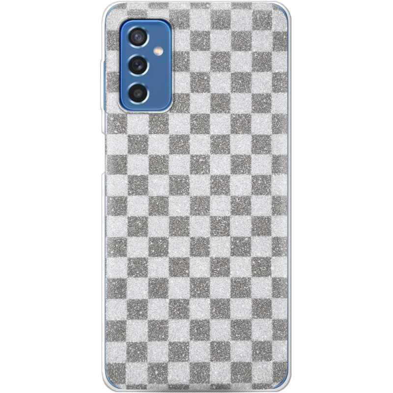 Чехол с блёстками Samsung Galaxy M52 (M526)  Шахматы