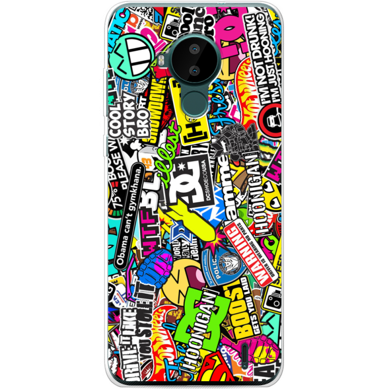 Чехол BoxFace Nokia C30 Multicolored Inscriptions