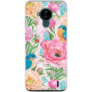 Чехол BoxFace Nokia C30 Birds in Flowers