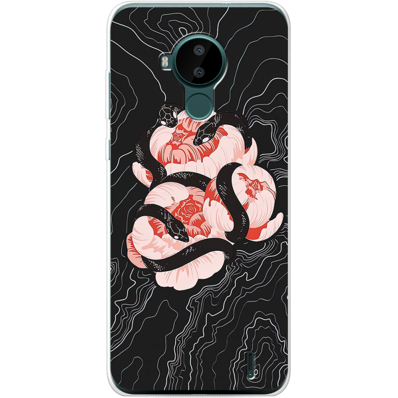 Чехол BoxFace Nokia C30 Snake Rose