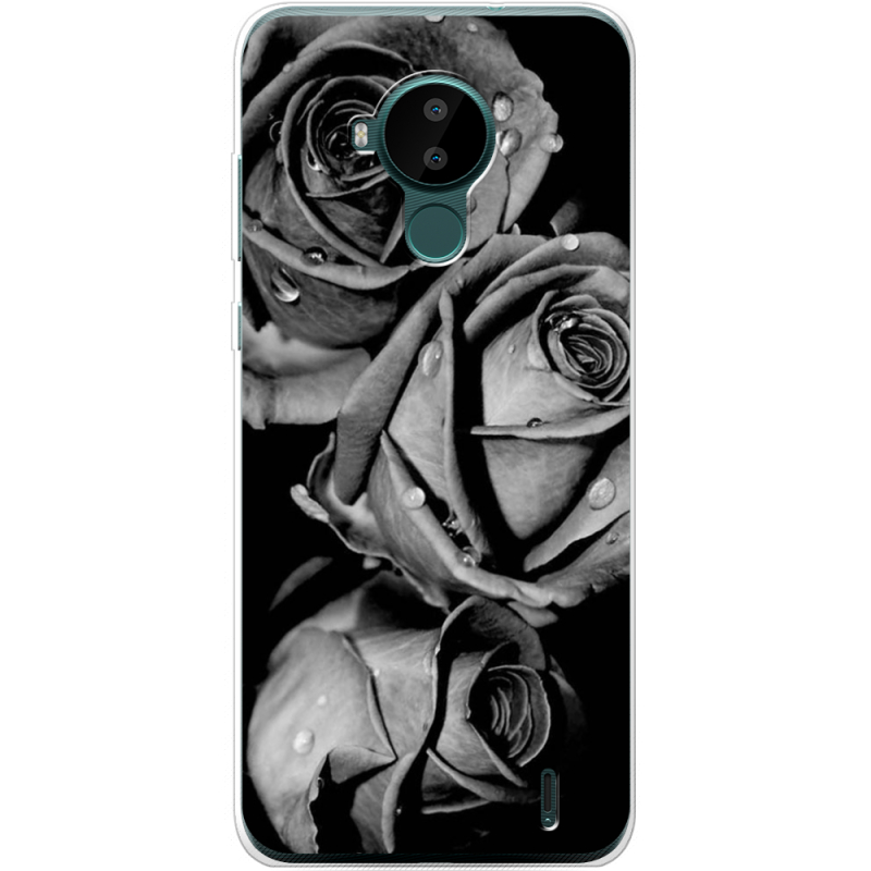 Чехол BoxFace Nokia C30 Black and White Roses