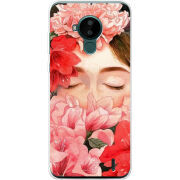 Чехол BoxFace Nokia C30 Girl in Flowers