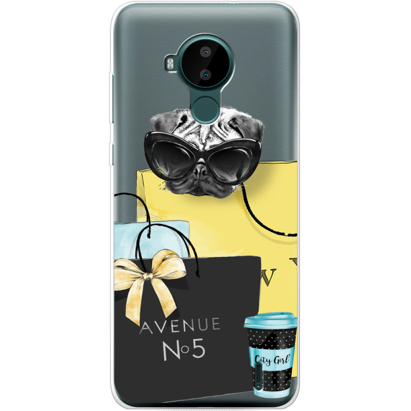 Прозрачный чехол BoxFace Nokia C30 Fashion Pug