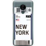 Прозрачный чехол BoxFace Nokia C30 Ticket New York