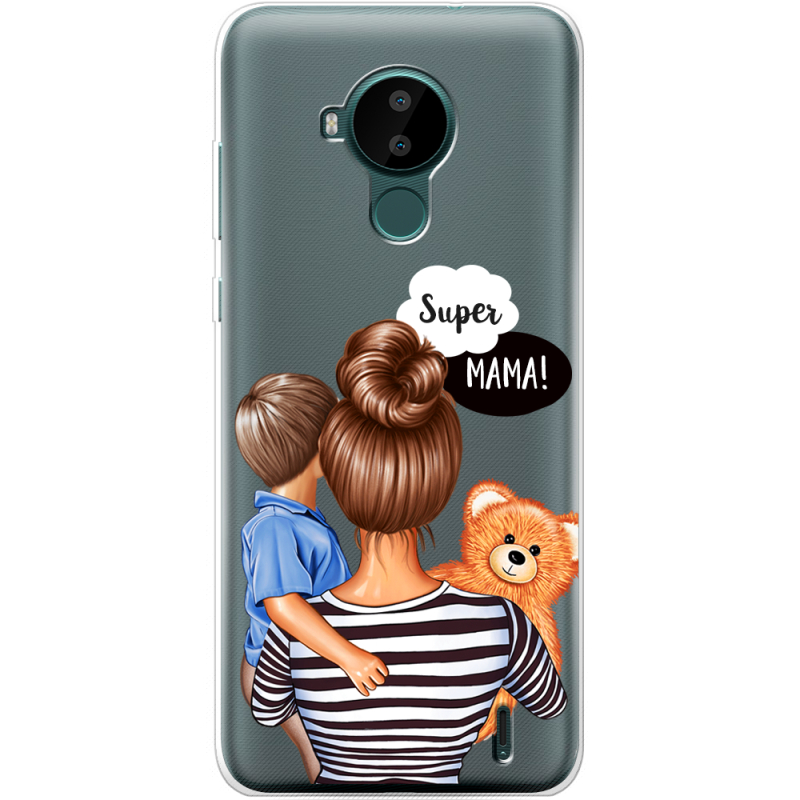 Прозрачный чехол BoxFace Nokia C30 Super Mama and Son