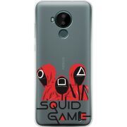 Прозрачный чехол BoxFace Nokia C30 siquid game люди в красном