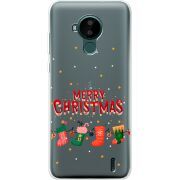 Прозрачный чехол BoxFace Nokia C30 Merry Christmas