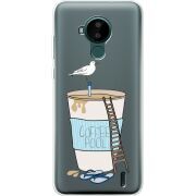 Прозрачный чехол BoxFace Nokia C30 Segull in Cofee Pool