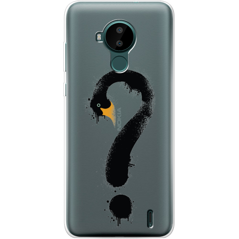 Прозрачный чехол BoxFace Nokia C30 Swan question