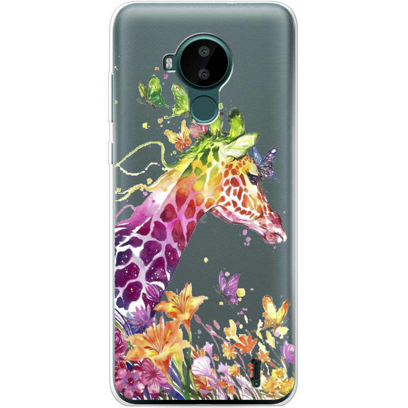 Прозрачный чехол BoxFace Nokia C30 Colorful Giraffe