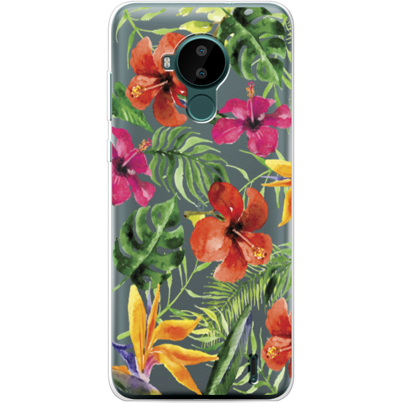 Прозрачный чехол BoxFace Nokia C30 Tropical Flowers