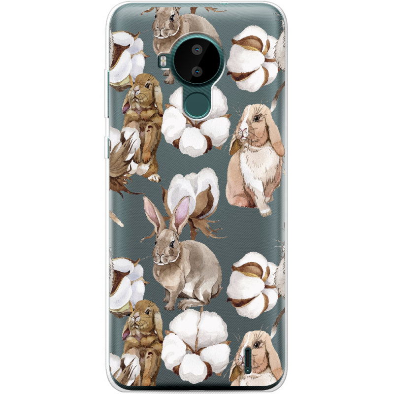 Прозрачный чехол BoxFace Nokia C30 Cotton and Rabbits