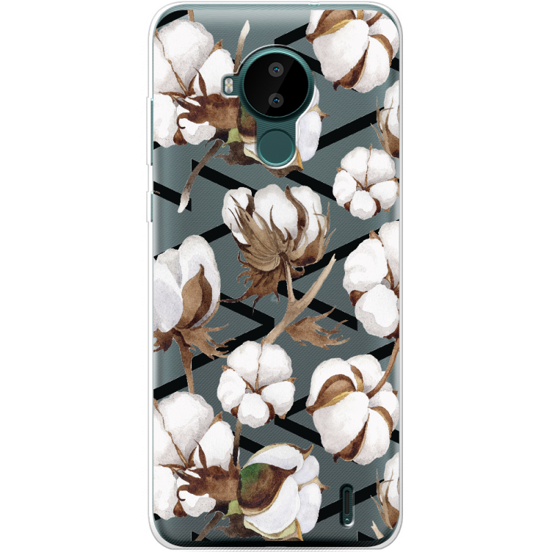 Прозрачный чехол BoxFace Nokia C30 Cotton flowers