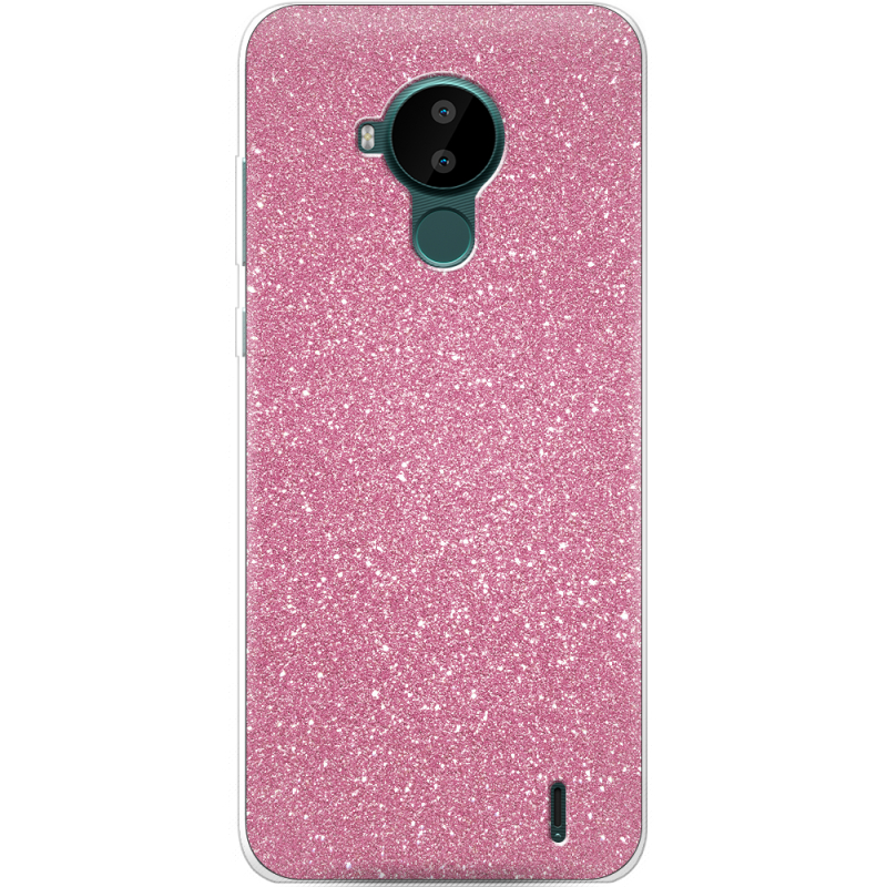 Чехол с блёстками Nokia C30 Розовый