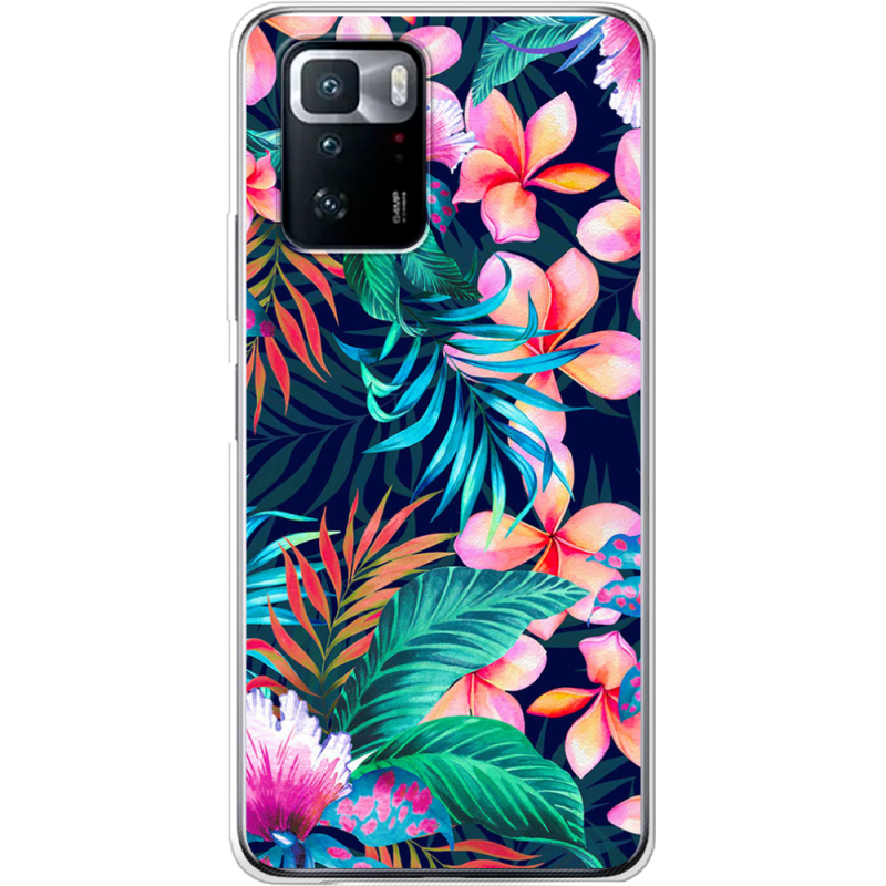 Чехол BoxFace Xiaomi Poco X3 GT flowers in the tropics