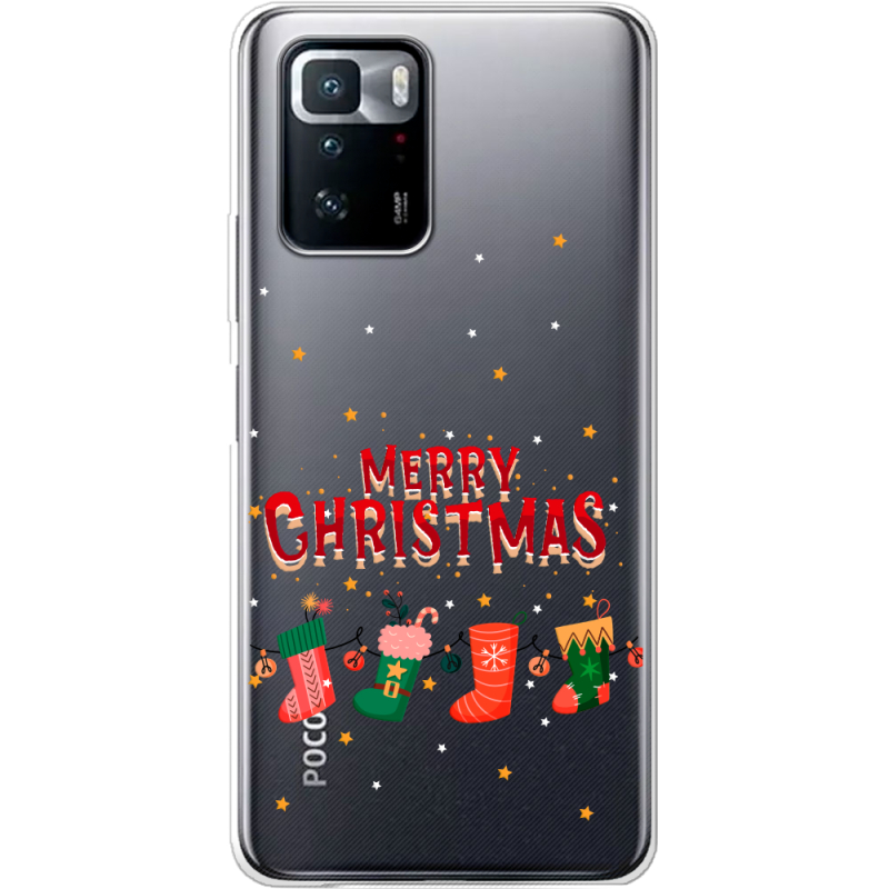 Прозрачный чехол BoxFace Xiaomi Poco X3 GT Merry Christmas