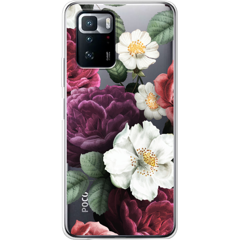Прозрачный чехол BoxFace Xiaomi Poco X3 GT Floral Dark Dreams